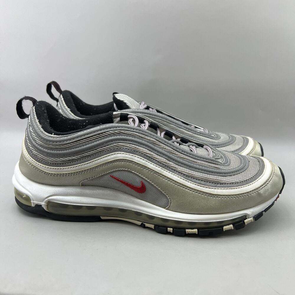 Nike Air Max 97 Running Shoes Men Size 12 Silver Bullet Gray Comfort Sneakers
